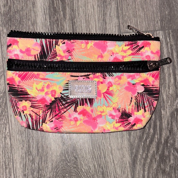 PINK Victoria's Secret Tropical Floral Cosmetic Bag - Picture 1 of 3